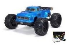 Arrma - 1/8 NOTORIOUS 6S V5 4WD BLX Stunttruck met Spektrum Firma RTR, blauw INCL> 2x 3S 5000mah en lader gens ace